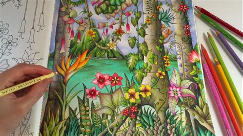 Capture the Essence of the Jungle with these Exquisite Finished Pages from Magical Jungle Coloring Book